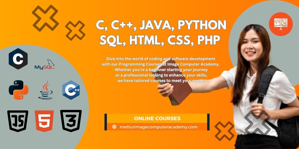 C, C++, Java, Python, Sql, Html, Css, Php